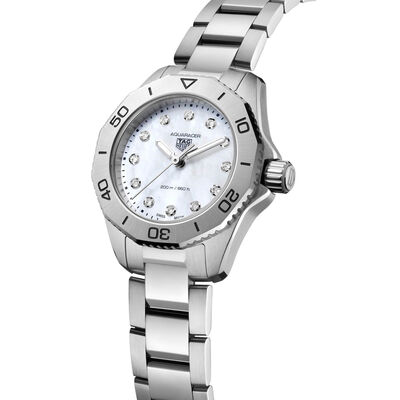 TAG Heuer Aquaracer 200 Mother Of Pearl Steel Quartz Watch, 30mm