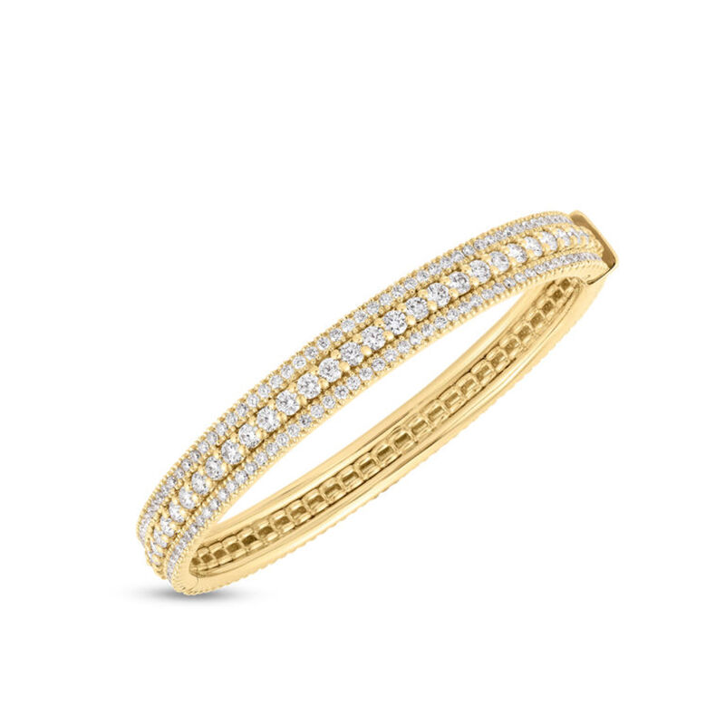 Roberto Coin Siena Diamond 3 Row Bangle 18K Yellow image number 0