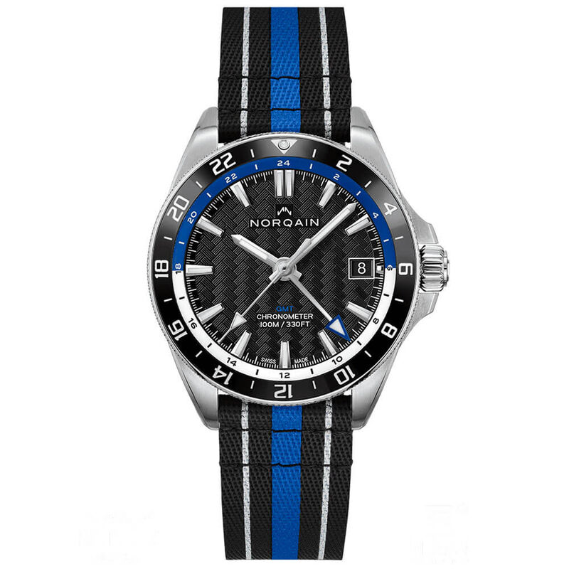Norqain Adventure NEVEREST GMT Blue Black NATO Rubber Watch, 41mm image number 0