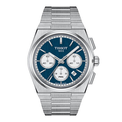 Tissot PRX Automatic Chronograph Watch Blue Dial, 41.5mm