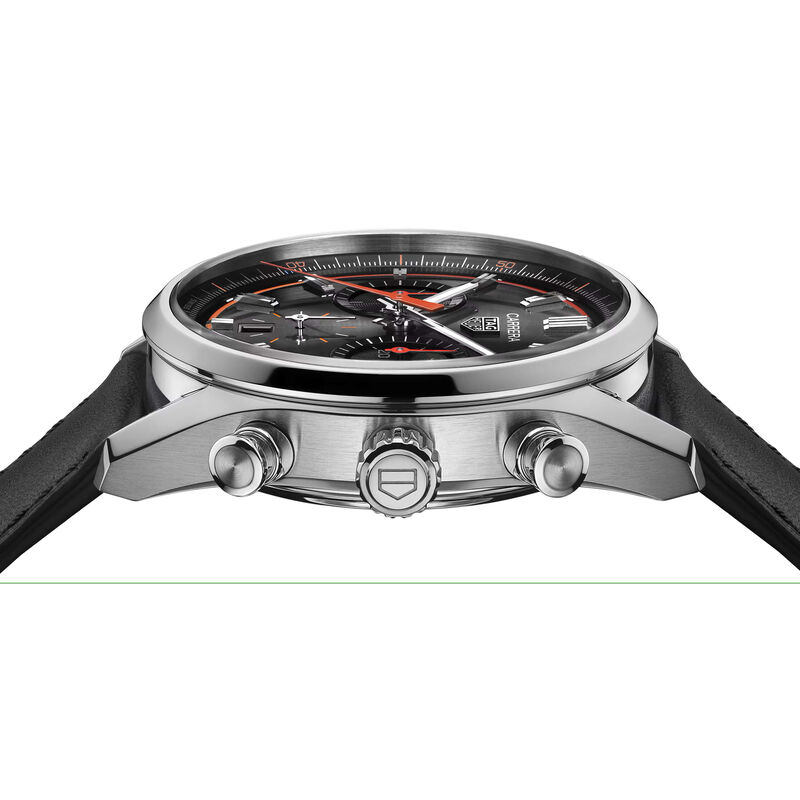 TAG Heuer Carrera Chronograph Watch Steel Case Black Multi-Colored Accented Dial, 42mm image number 2