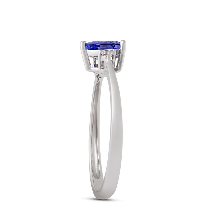 Trillium Tanzanite Ring, 14K White Gold image number 1