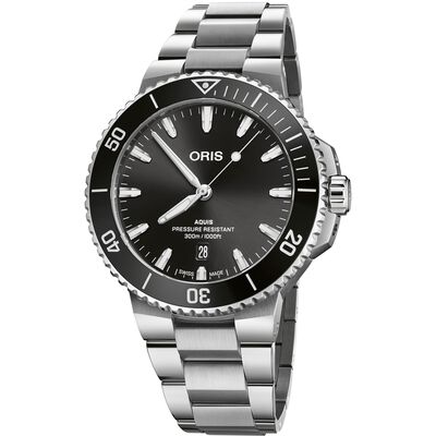 Oris Aquis Date Black Dial Watch, 43 mm