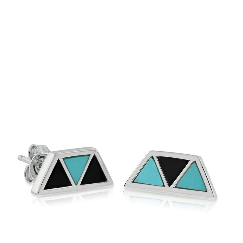 Lisa Bridge Turquoise &  Black Onyx Earrings image number 1