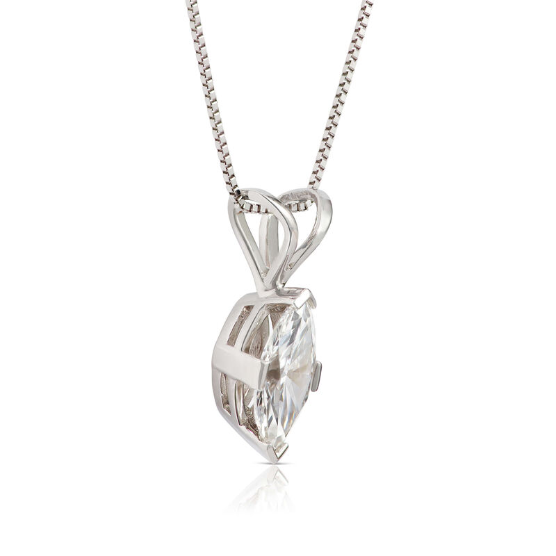 Marquise Diamond Solitaire Pendant 14K, 1/2 ct. image number 1