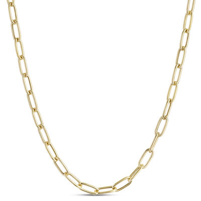 Toscano 20-Inch Oval Link Necklace, 14K Yellow Gold
