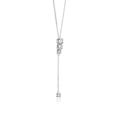 Diamond "Y" Drop Necklace 14K