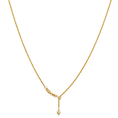 Toscano 22-Inch Adjustable Necklace, 14K Yellow Gold
