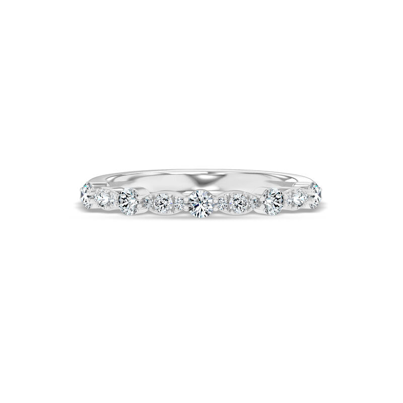 Classic Round Diamond Anniversary Band, &frac14; Carat Total Weight, 14K White Gold image number 0