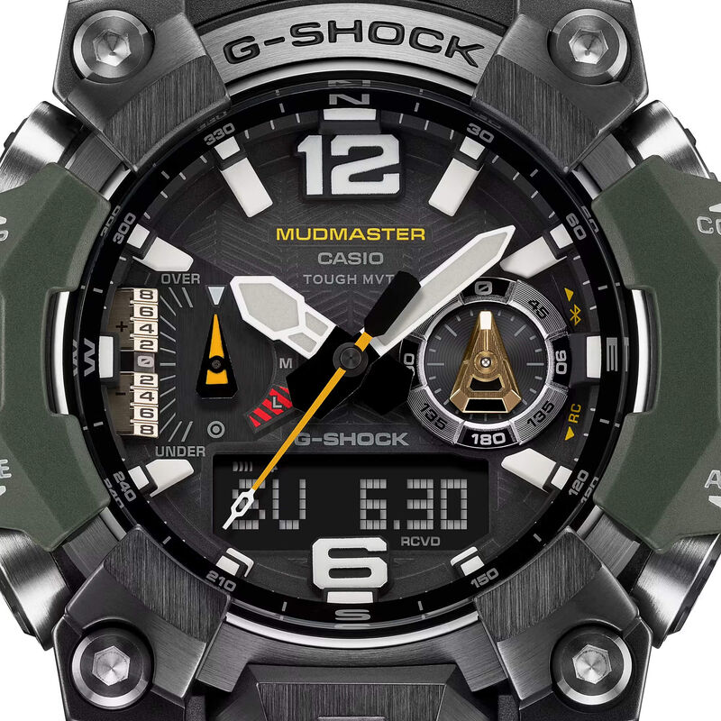 G-Shock Master of G-Land Mudmaster Watch Black Dial Green Resin Strap, 58.7mm image number 5