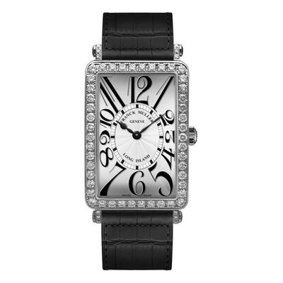 Franck Muller Long Island Deco Classic Silver Dial Watch, 26mm x 44.5mm