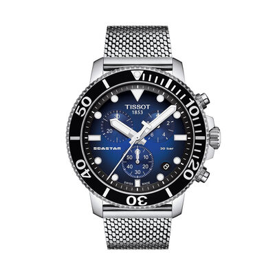 TISSOT Seastar 1000 Chronograph Blue Dial Watch, 45.5mm