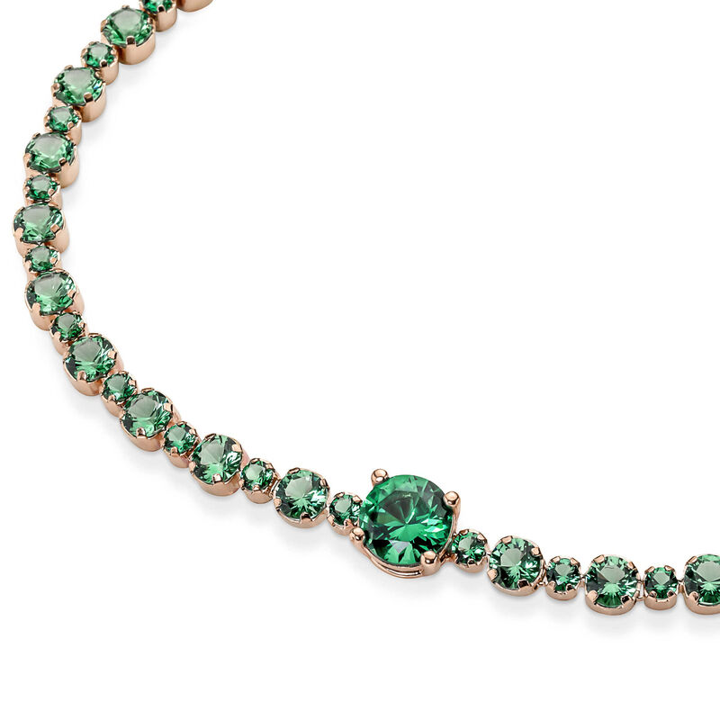 Pandora Sparkling Pavé Green Crystal Tennis Bracelet image number 1