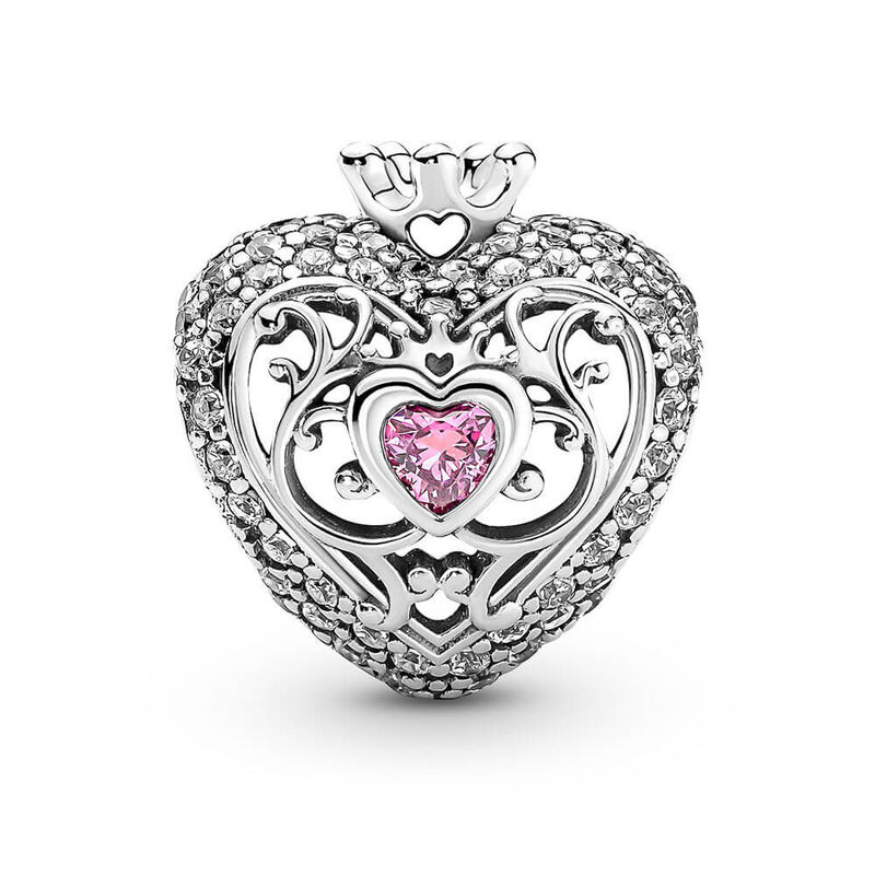 Pandora Regal Crown & Heart CZ Charm image number 1