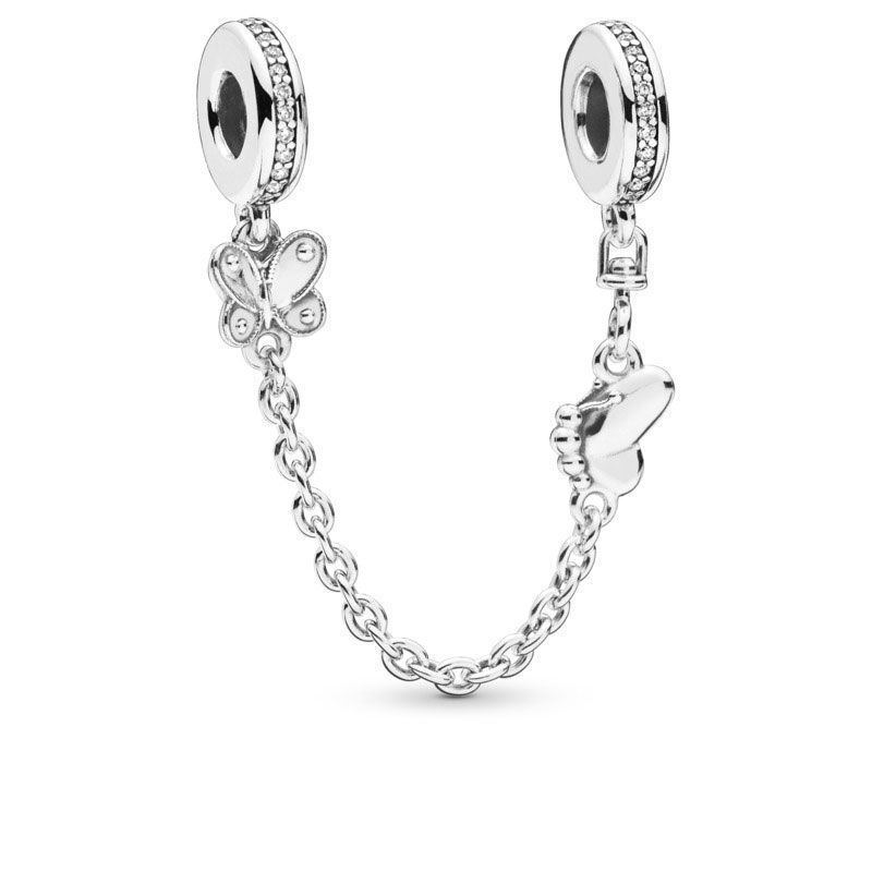 Dangling Pandora Crown O Safety Chain 