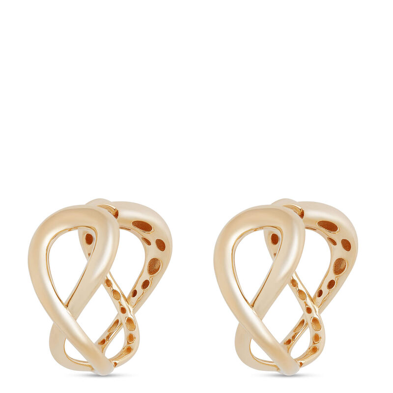 Toscano Infinity Hoop Earrings, 14K Yellow Gold image number 1