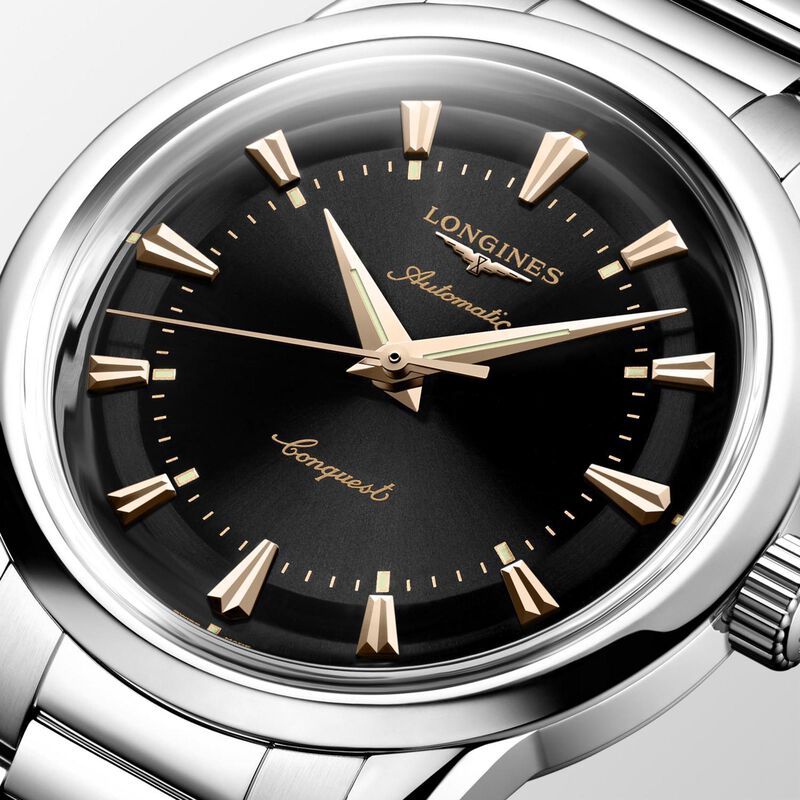 Longines Conquest Heritage Black Dial Watch, 38mm image number 2