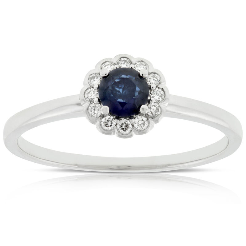 Sapphire & Diamond Ring 14K image number 0