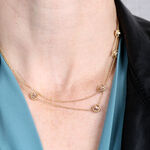 Toscano Two-Tone Bead Station Necklace 14K, 32"