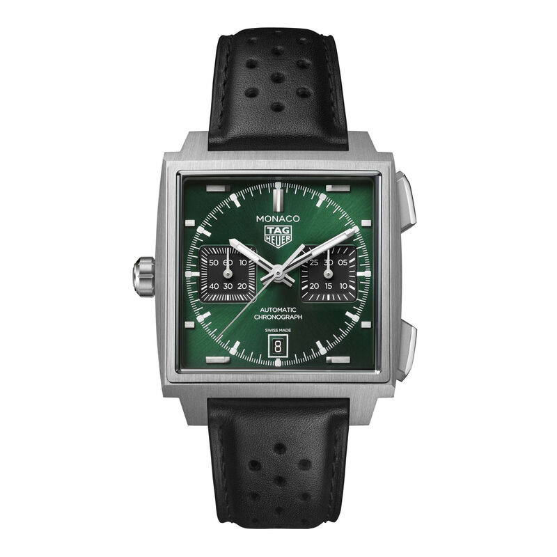 TAG Heuer Monaco Chronograph Green Dial Watch, 39mm image number 0