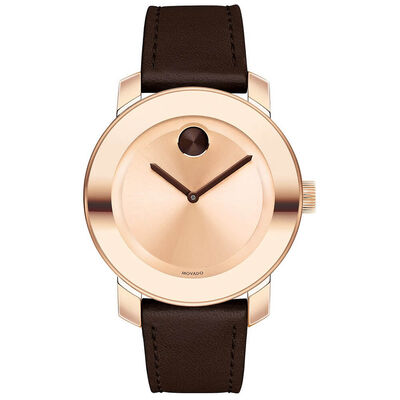 Movado Bold Rose IP Brown Detailed Watch, 36mm