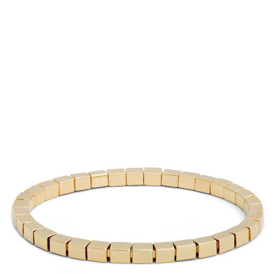 Toscano Cubic Stretchy Bracelet, 14K Yellow Gold