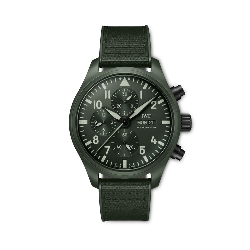IWC Pilot&rsquo;s Watch Chronograph TOP GUN Edition &ldquo;Woodland&rdquo; Green Dial Watch, 44.5mm image number 0