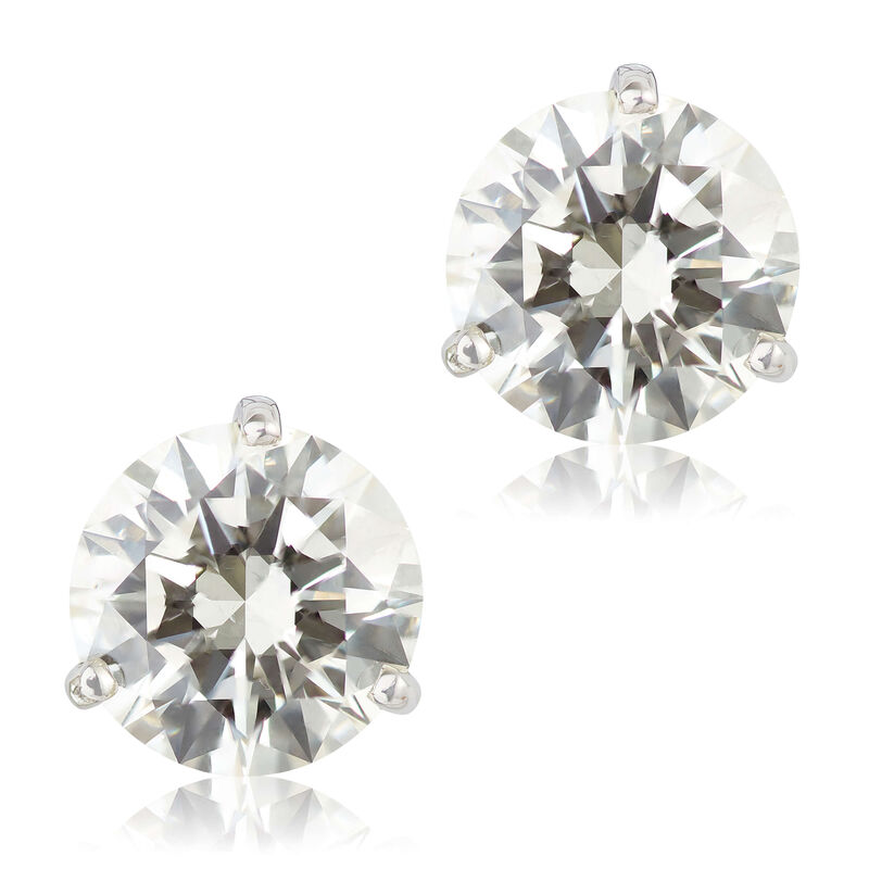 Ikuma Canadian Diamond Solitaire Earrings 14K, 4 ctw. image number 1
