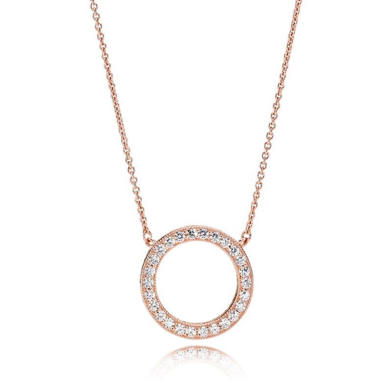 Pandora Circle of Sparkle CZ Necklace image number 0