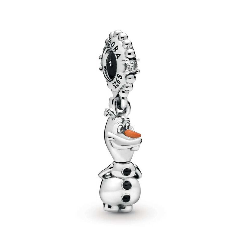 Pandora Disney, Frozen Olaf Dangle Enamel & CZ Charm image number 1