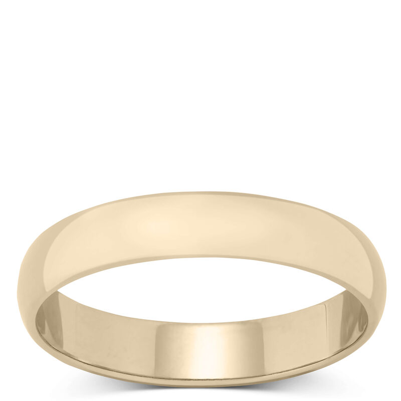 Yellow Gold Polished Rounded 4mm Band 14K image number 0