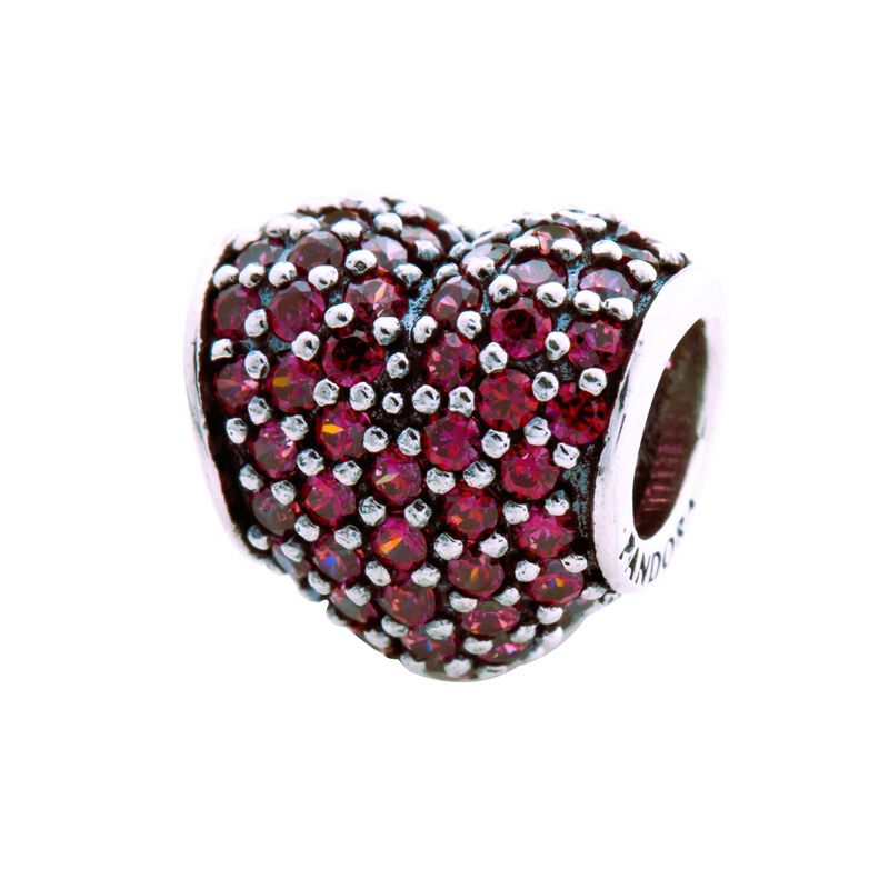 Pandora Red Pave Heart Charm image number 0