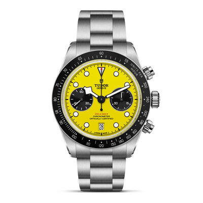 TUDOR Black Bay Chrono 39 Yellow Dial Watch, 39mm