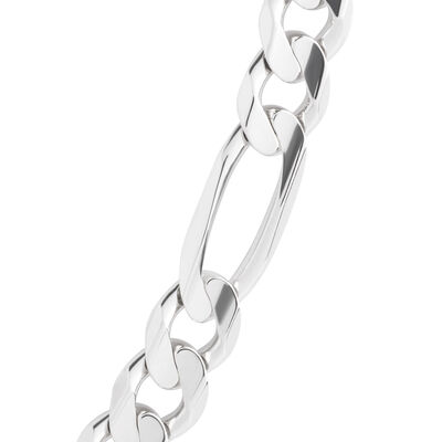 Figaro Chain Necklace, Silver, 24"