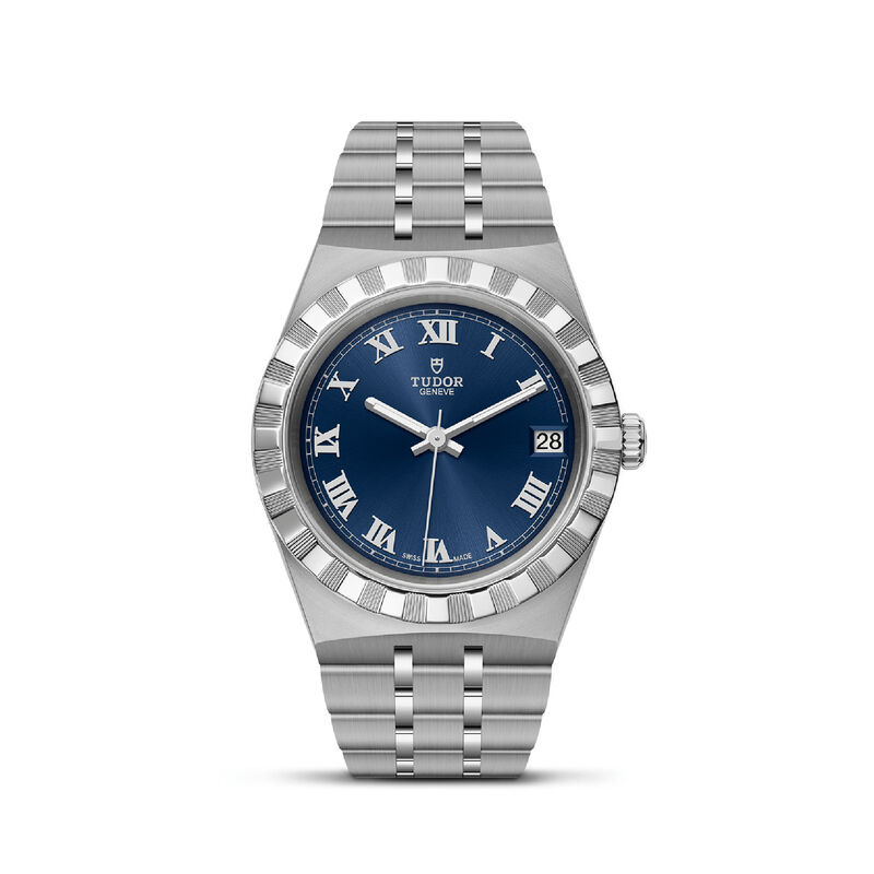 TUDOR Royal Watch Steel Case Blue Dial Steel Bracelet, 34mm image number 0