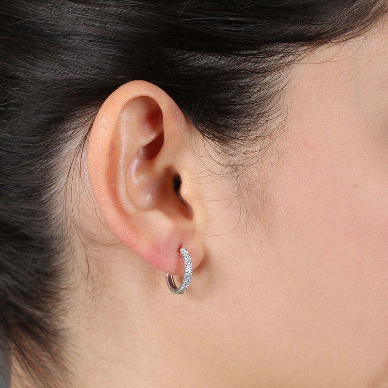Ikuma Canadian Diamond Hoop Earrings 14K image number 1