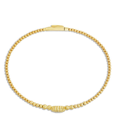 Pear Shaped Diamond Bangle, ⅕ Carat Weight, 14K Yellow Gold