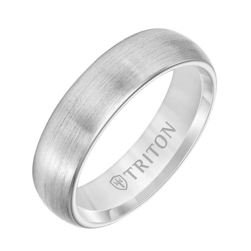 TRITON Comfort Fit Satin Finish Tungsten Band 6MM image number 0