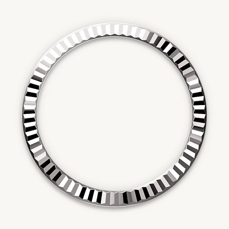 rolex lady-datejust in white rolesor - combination of oystersteel and white gold, m279174-0020 - fluted bezel - ben bridge
