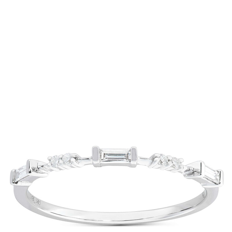 Stackable Diamond Band, 14K White Gold image number 0