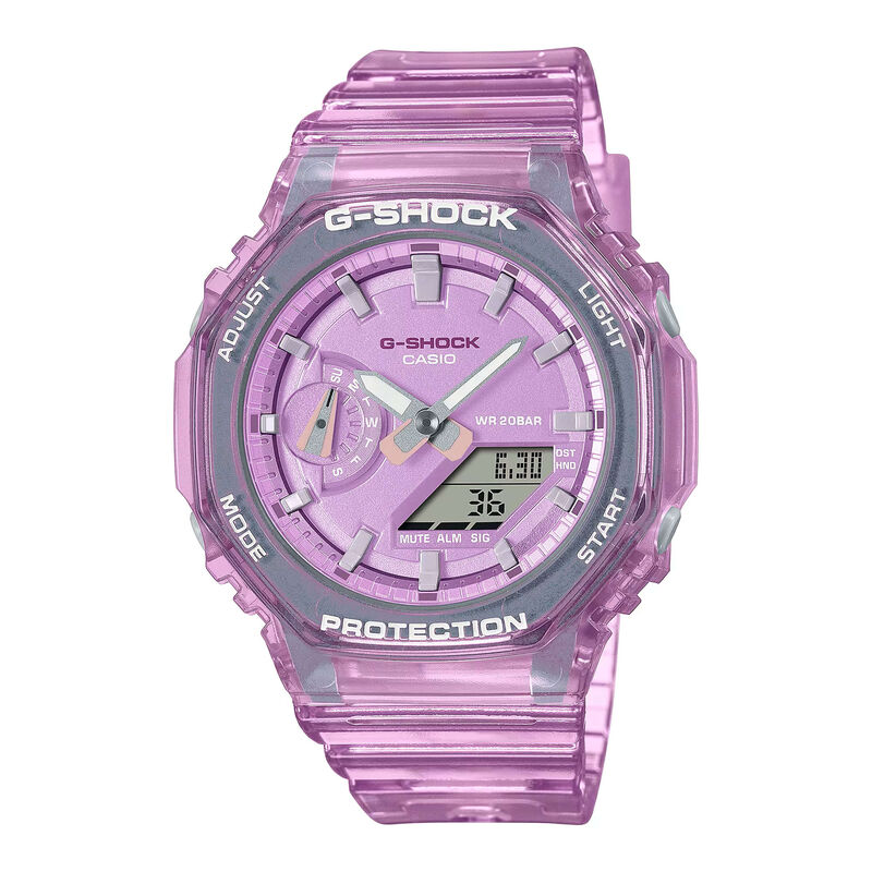 G-Shock Analog-Digital Watch Pink Metallic Case and Dial, 46mm image number 0