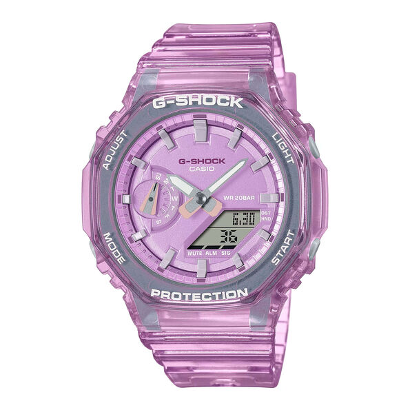 G-Shock Analog-Digital Watch Pink Metallic Case and Dial, 46mm