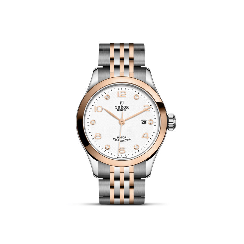 TUDOR 1926 Watch Rose Case White Dial Steel Bracelet, 28mm image number 0