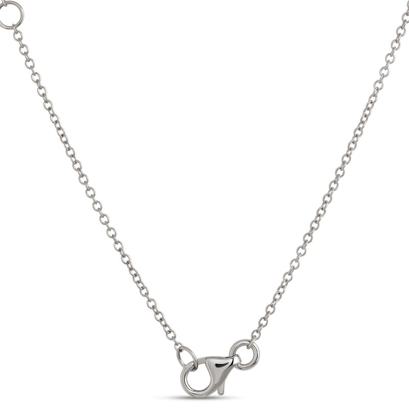 White and Black Diamond Clover Pendant, 8/10 Carat Total Weight, 14K White Gold image number 2