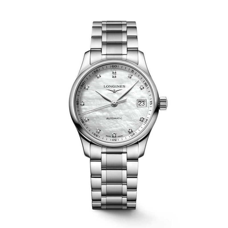 Longines Master Mother Of Pearl Diamond Indexes Dial  Watch, 34 mm image number 1