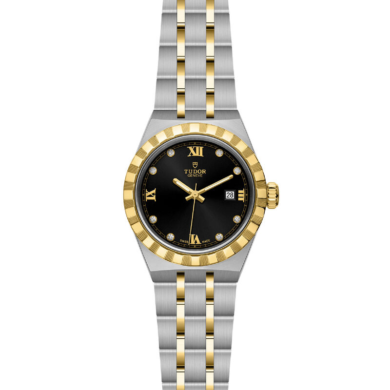TUDOR Royal Watch Black with Diamond Set Dial, 28mm image number 1