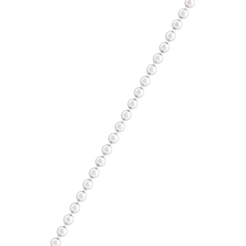 Bead Chain, 18-Inches, 14K White Gold image number 1