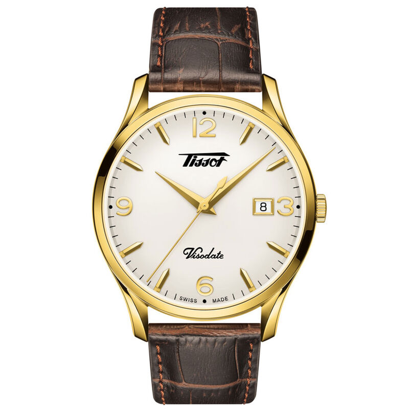 Tissot Heritage Visodate Gold PVD Silver Opalin Dial Watch, 40mm image number 0