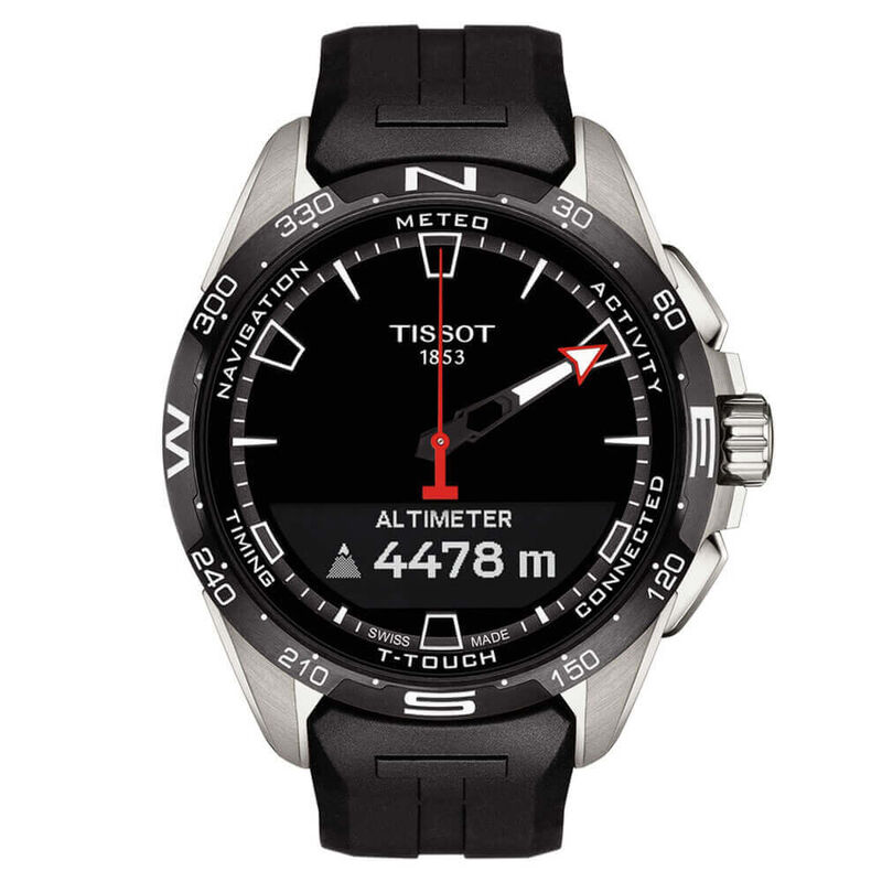 Tissot T-Touch Connect Solar Black Rubber Titanium Watch, 47.5mm image number 3