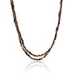 Lisa Bridge Tiger's Eye & Black Onyx Beaded Necklace, 46"